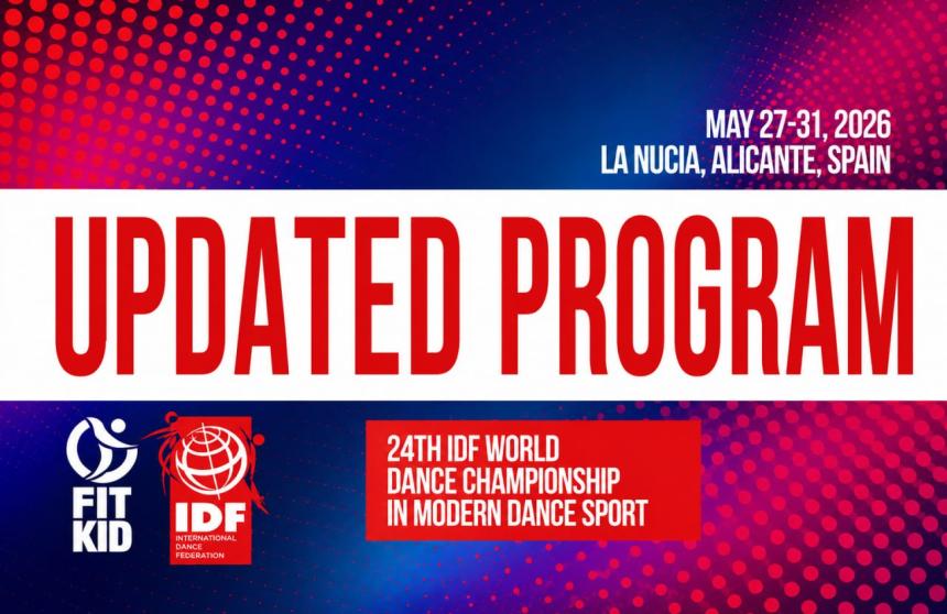 Updated Programme of the XXIV IDF World Championship of Modern Dance Sport 2026